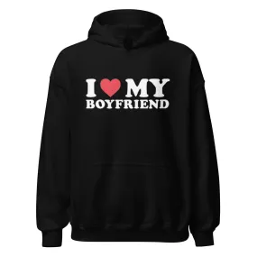 I Love My Boyfriend Soft Feel Midweight Cotton Blend Pullover