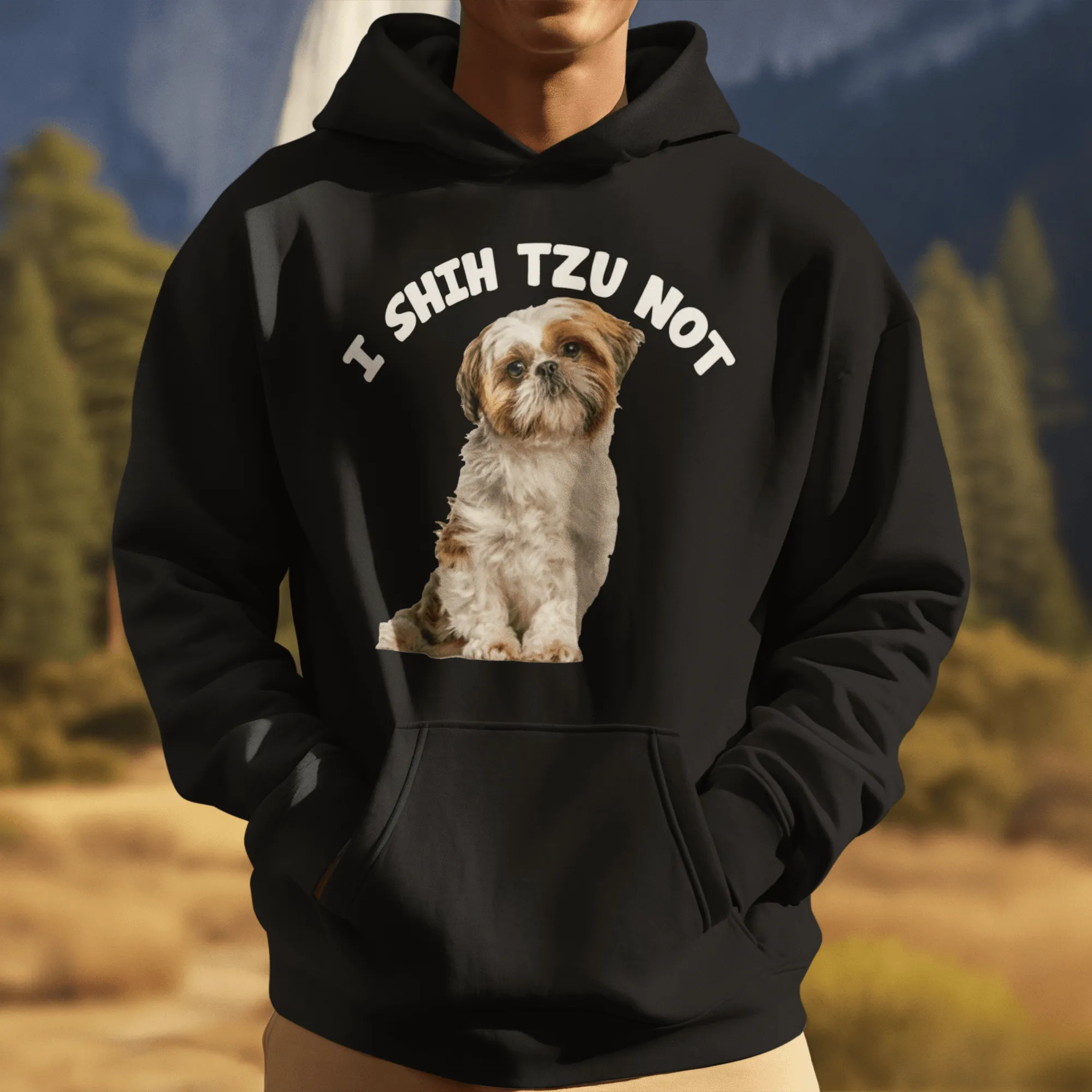 I Shih Tzu Not Midweight Ultra Soft Blended Cotton Unisex Pullover Hoodie