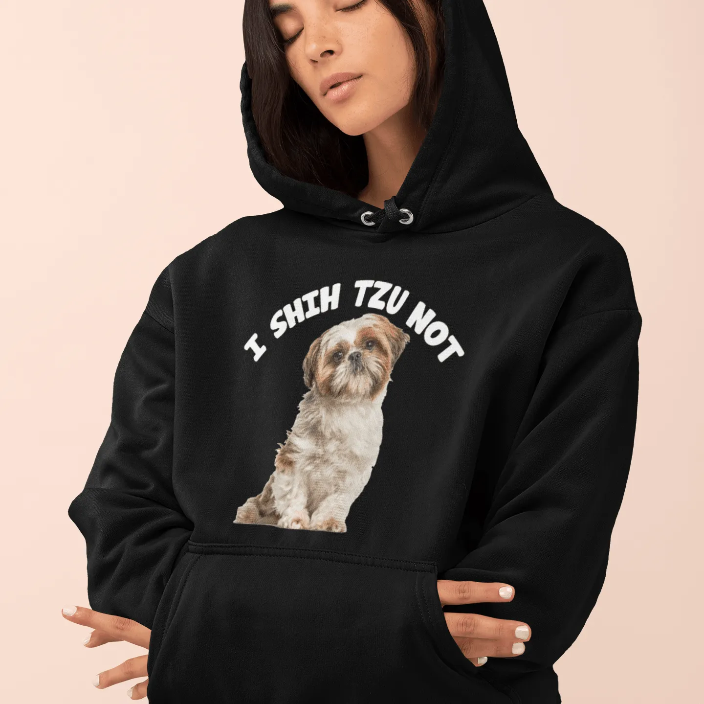 I Shih Tzu Not Midweight Ultra Soft Blended Cotton Unisex Pullover Hoodie