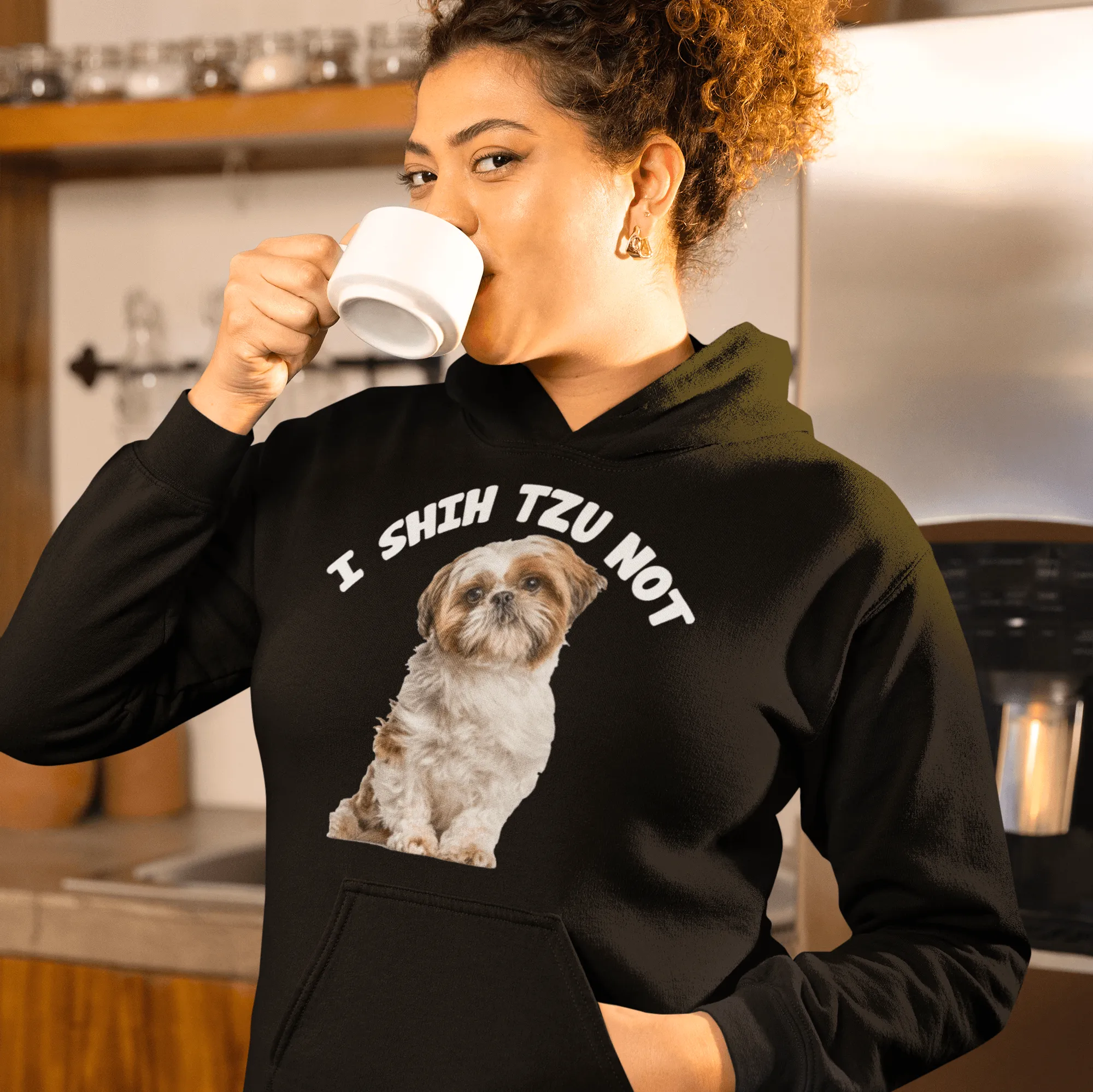 I Shih Tzu Not Midweight Ultra Soft Blended Cotton Unisex Pullover Hoodie