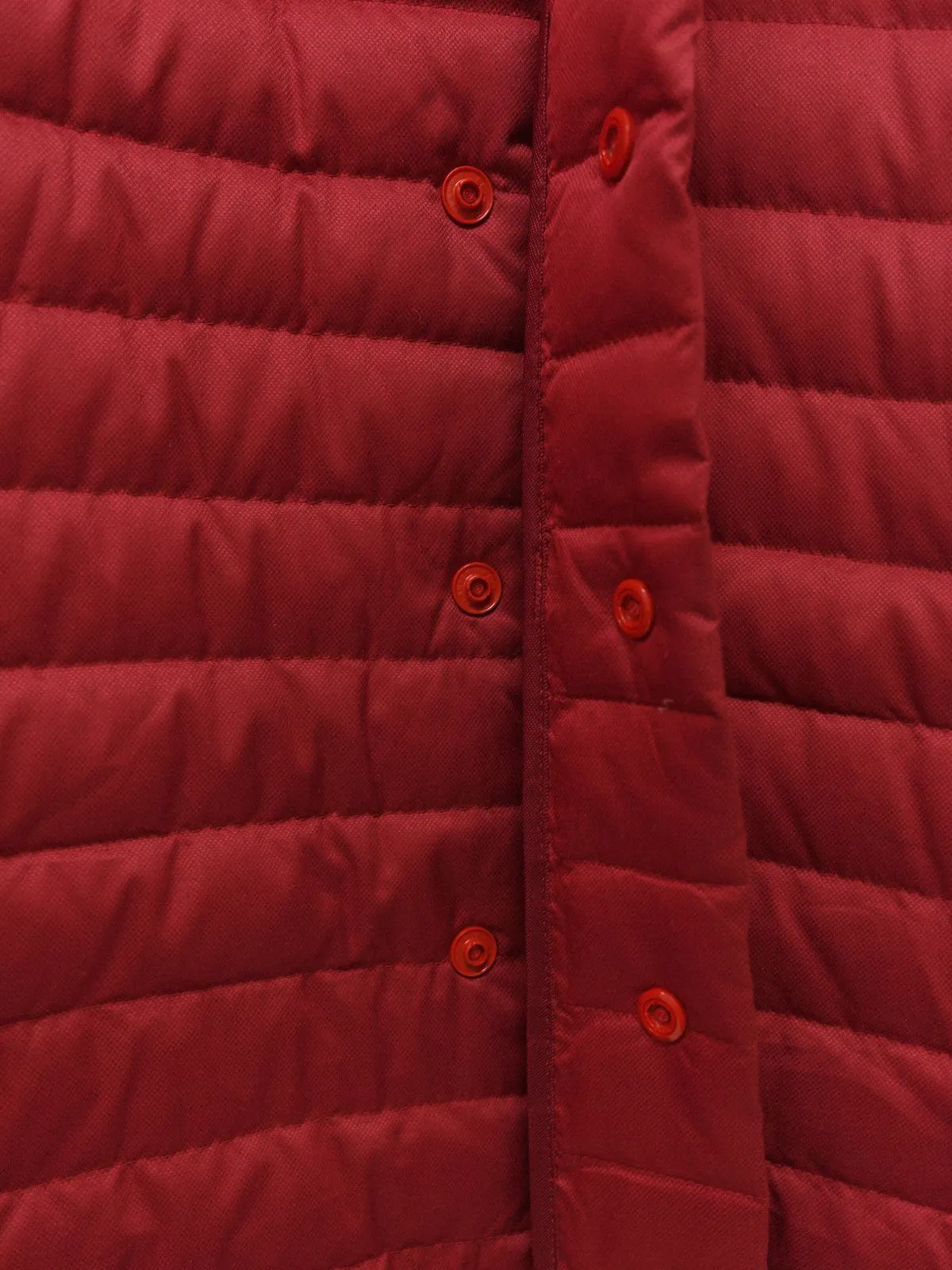 Issey Miyake red polyester quilted packable puffer shirt jacket - mens M S