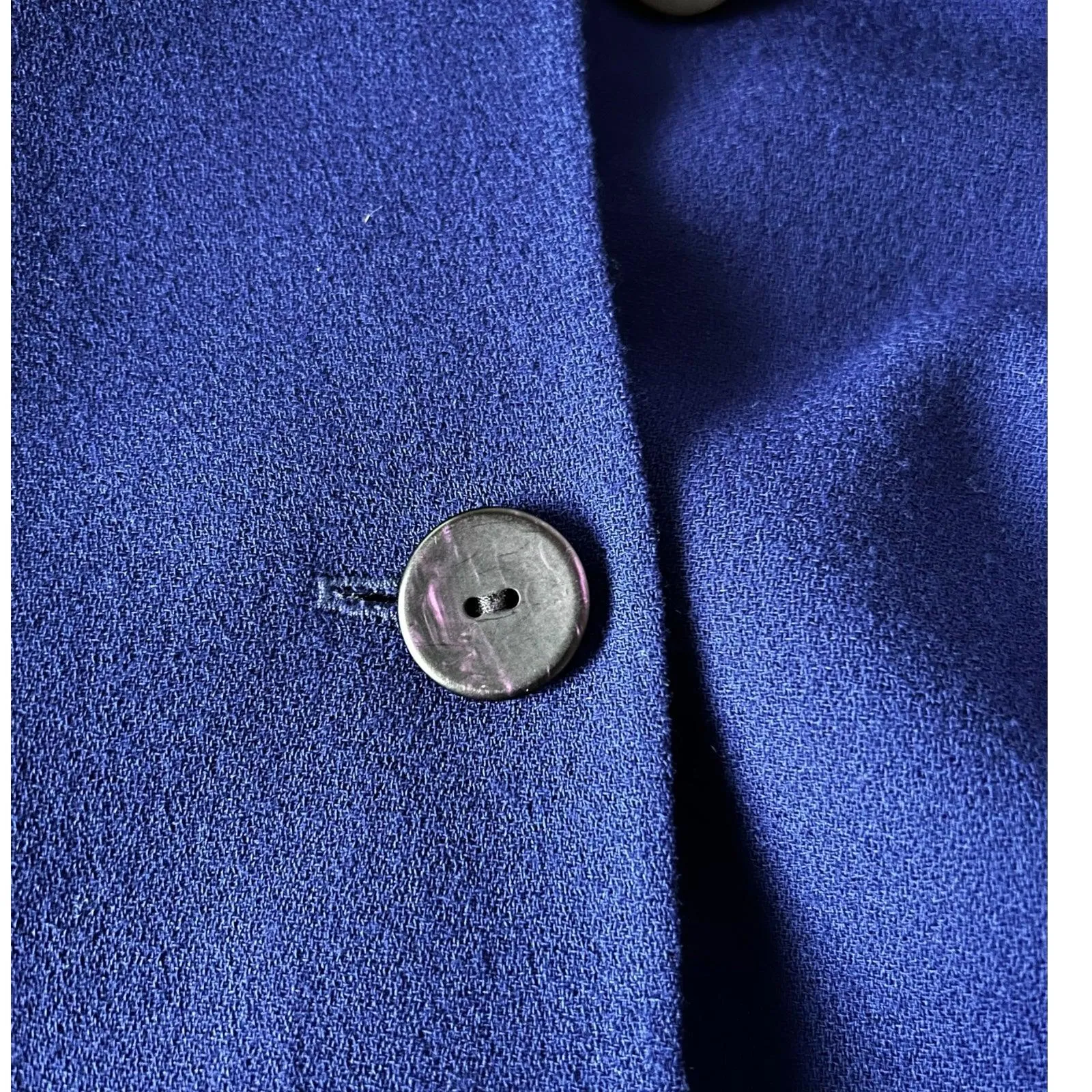 Jean Muir Wool Royal Blue Jacket UK Size 12.