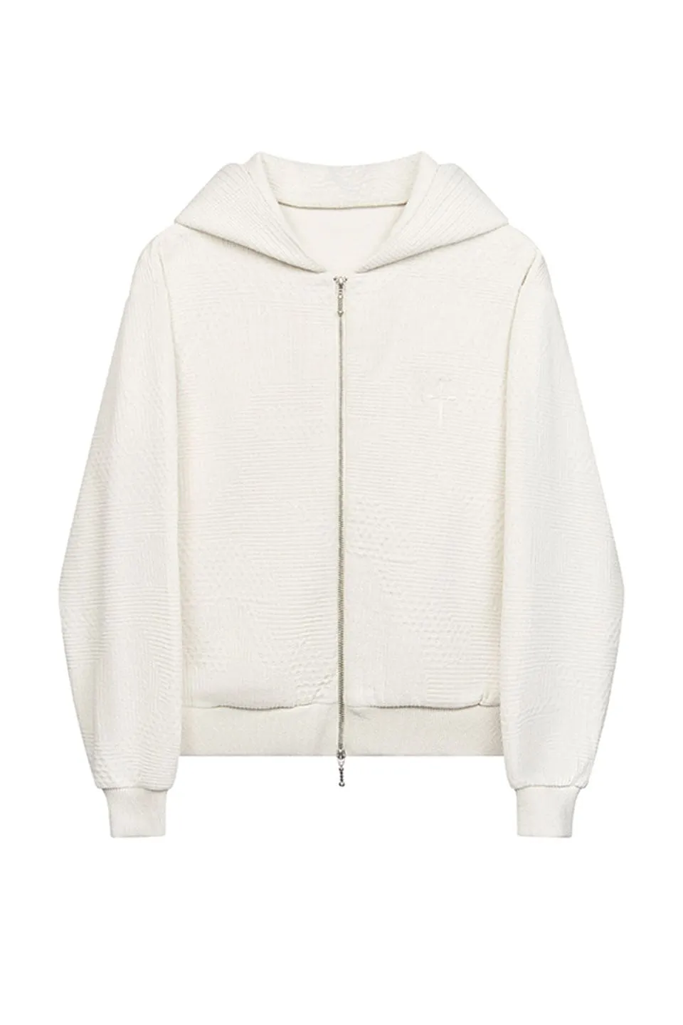 Jiehua Knit Zipper Hooded Sweater