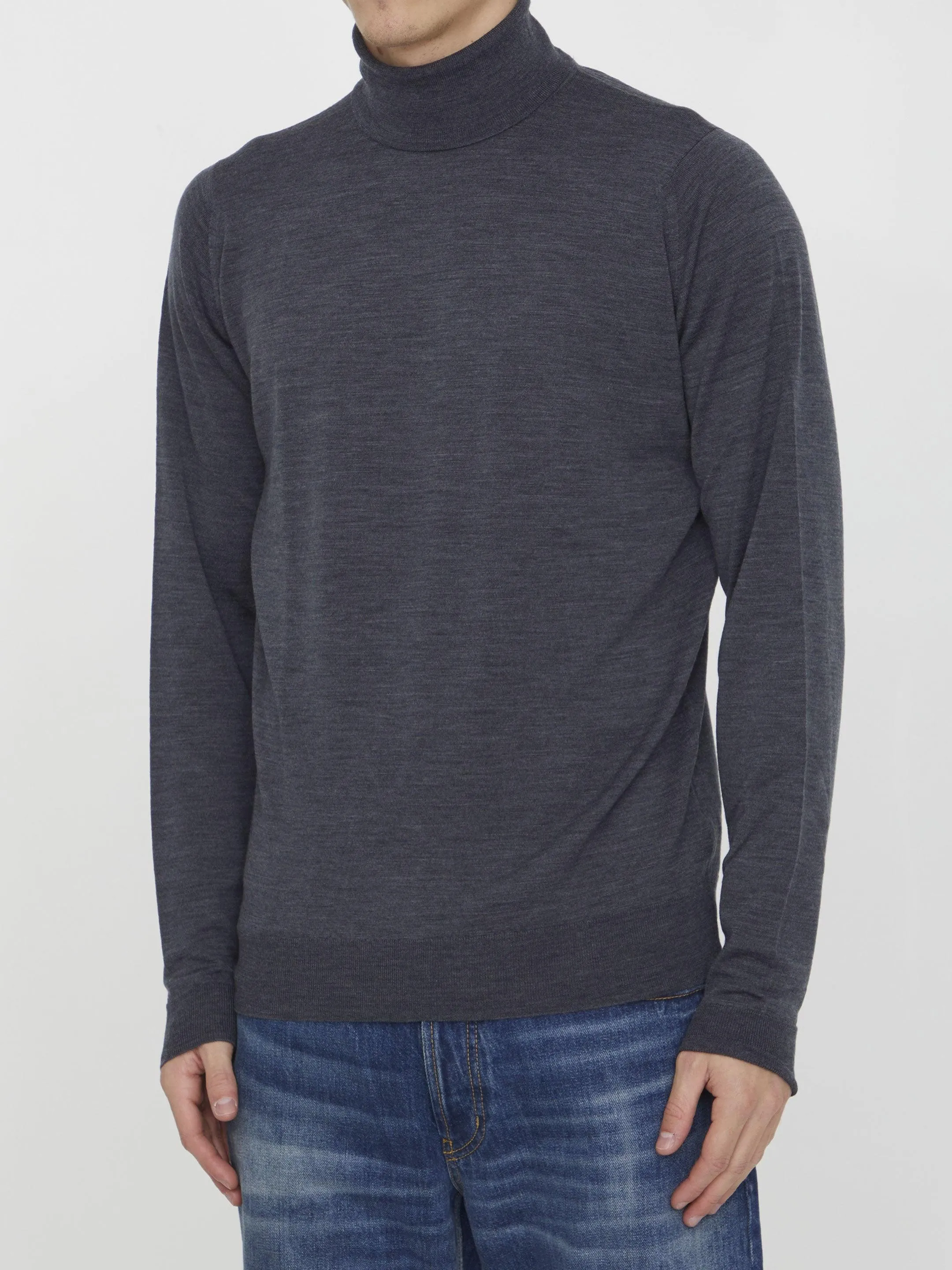 John Smedley Grey Merino Jumper