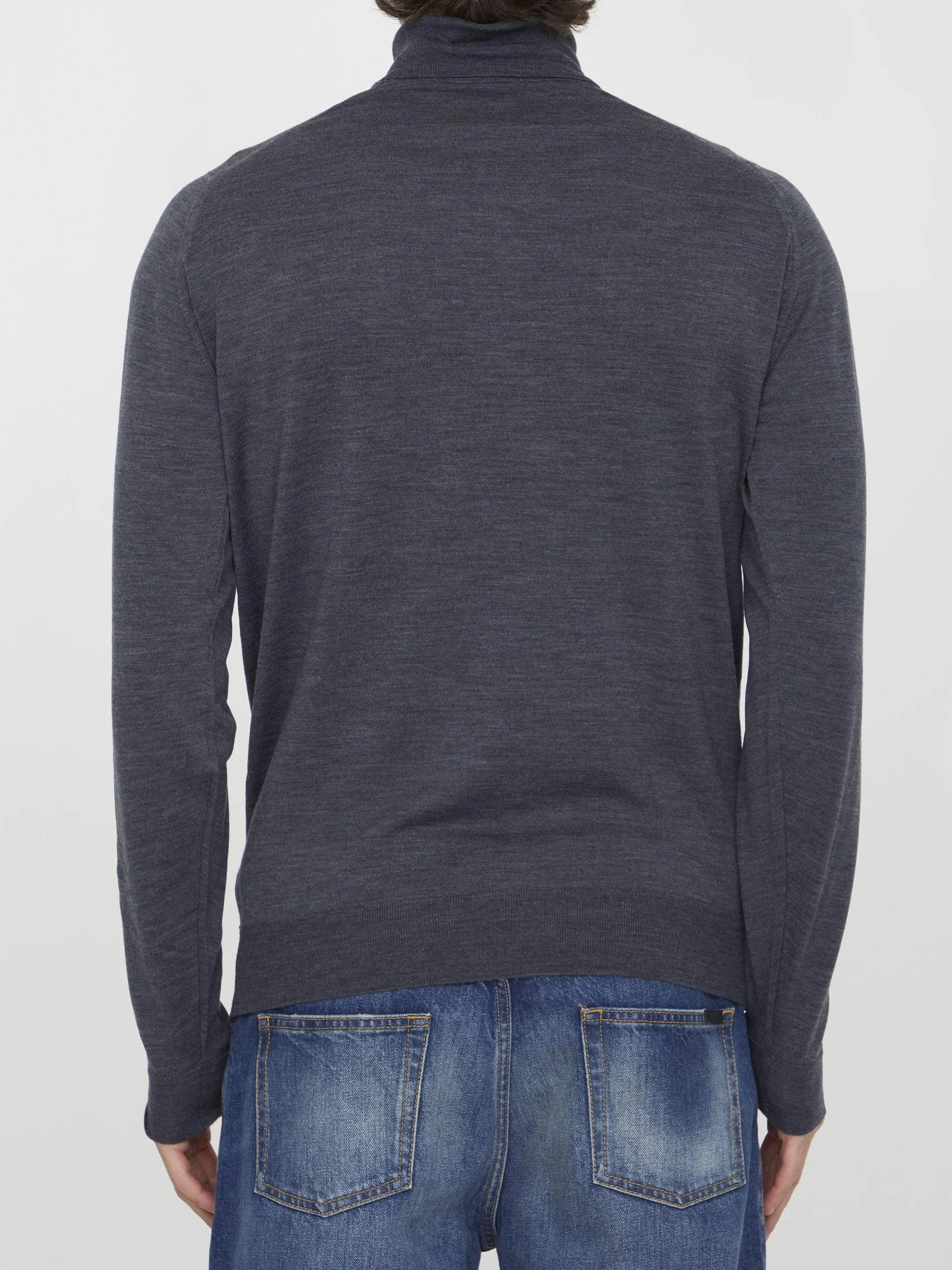 John Smedley Grey Merino Jumper