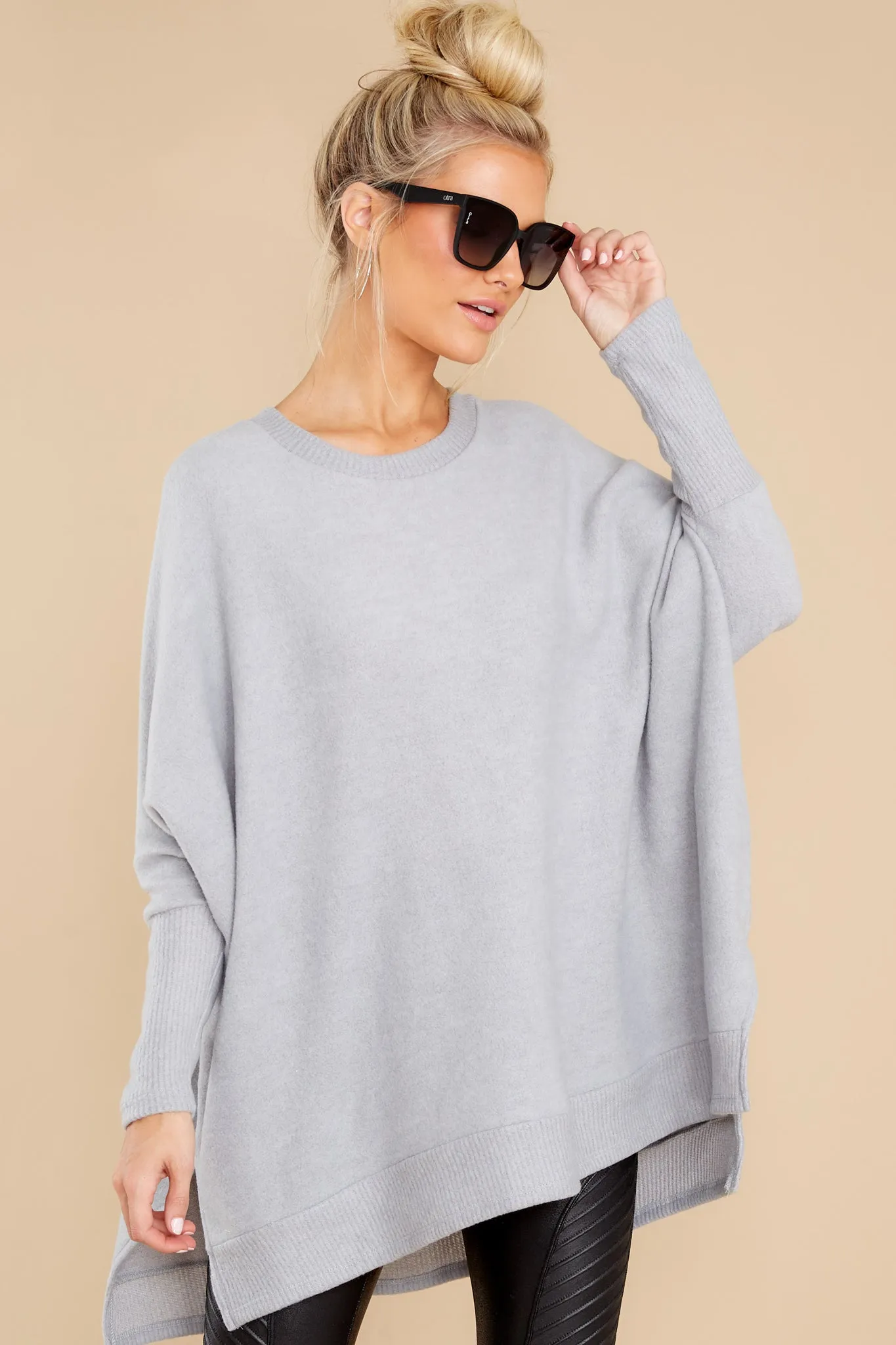 Just What I Need Heather Grey Top