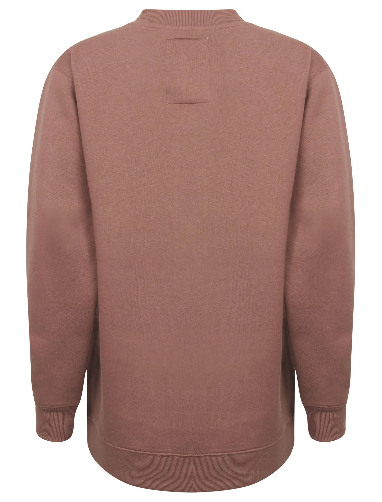 Kapo Boyfriend Sweatshirt with Boucle Motif in Soft Mauve - Tokyo Laundry