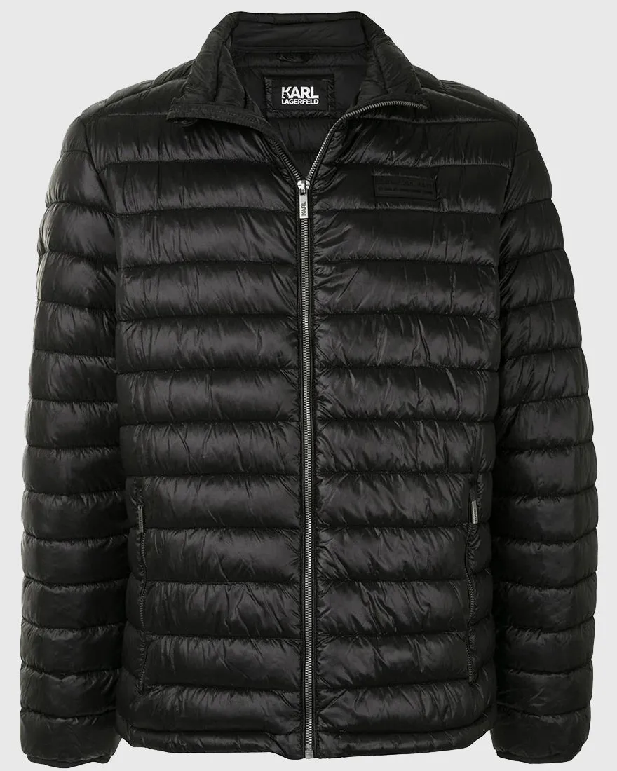 KARL LAGERFELD 505090 GUNMETAL PUFFER JACKET