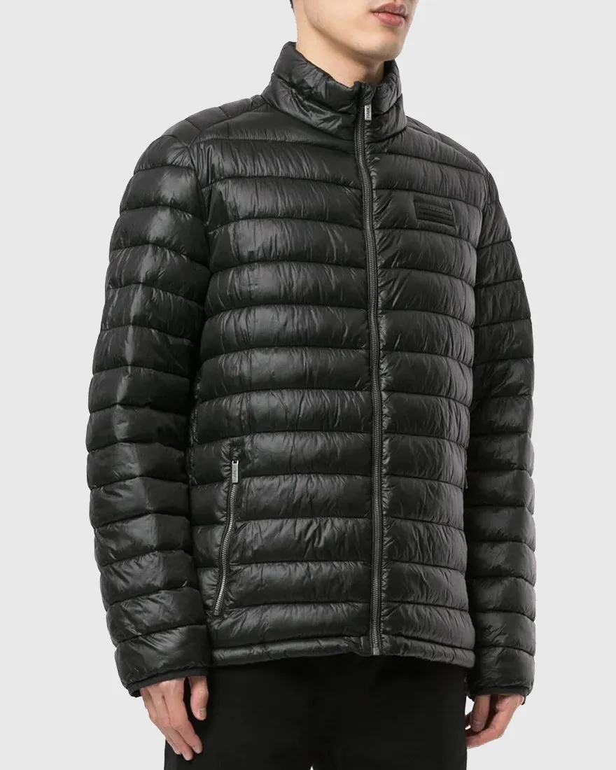 KARL LAGERFELD 505090 GUNMETAL PUFFER JACKET