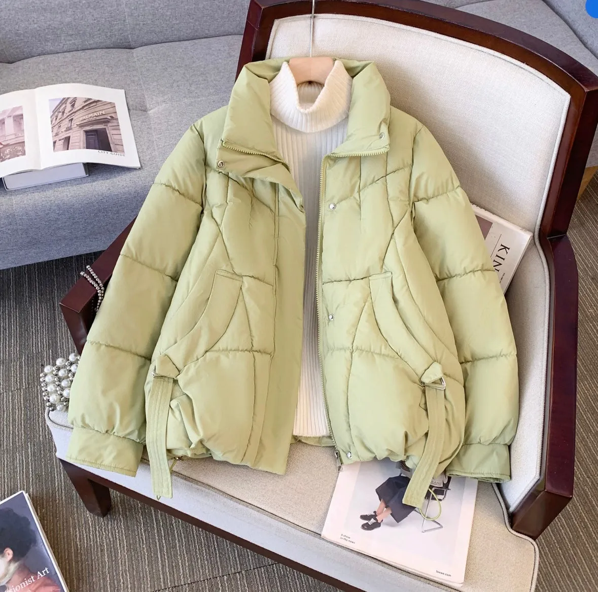 Karo Warm Parka Jacket with Turtleneck