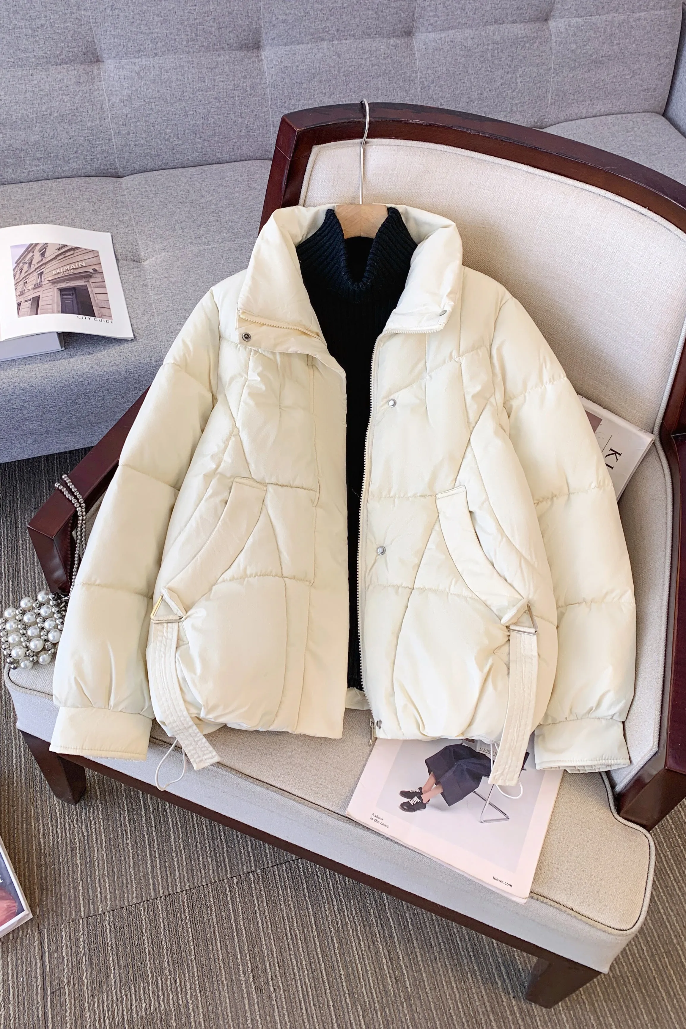 Karo Warm Parka Jacket with Turtleneck