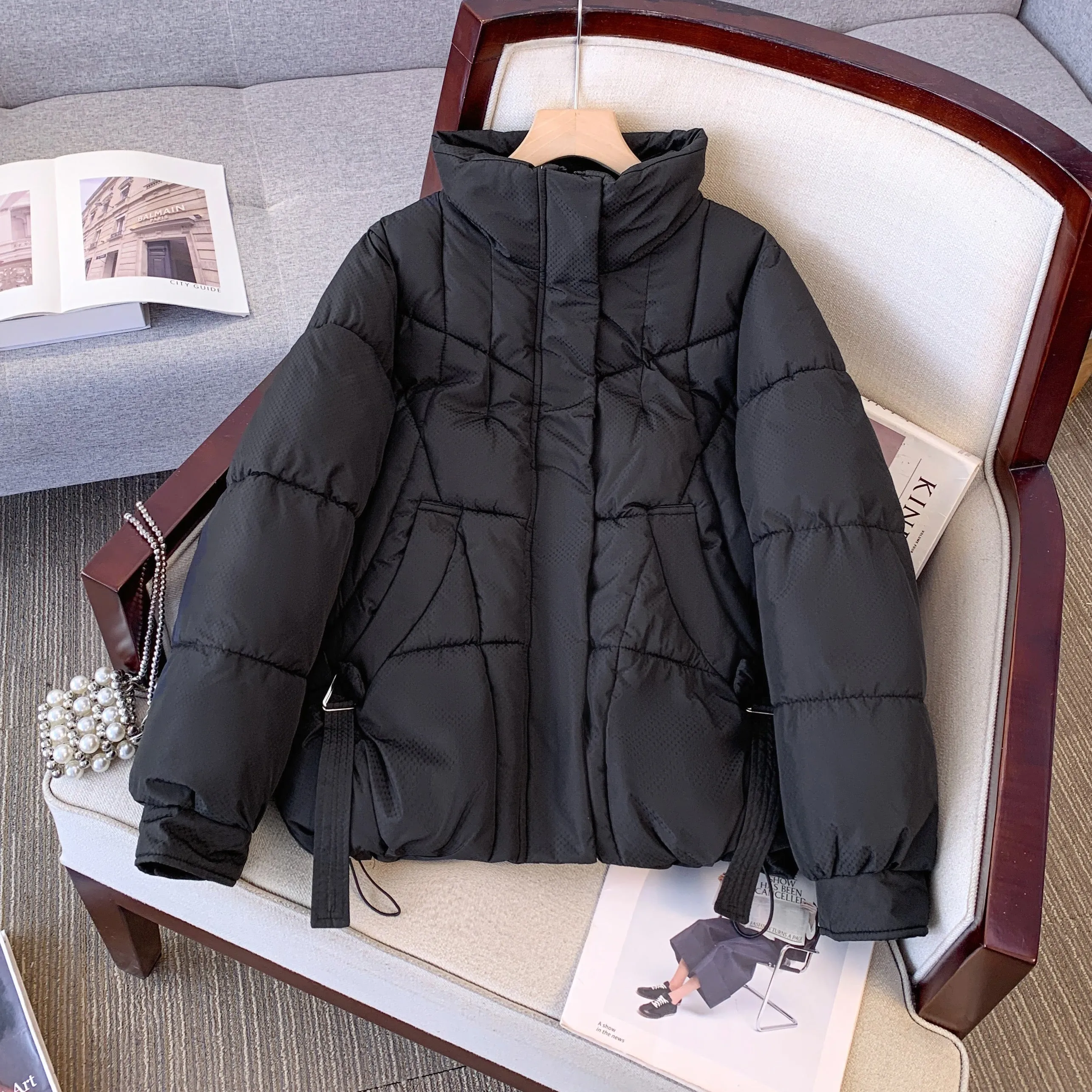 Karo Warm Parka Jacket with Turtleneck