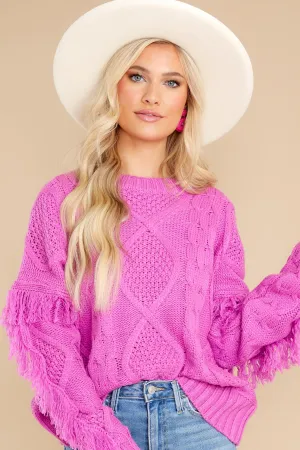 Keep Them Coming Fuchsia Sweater