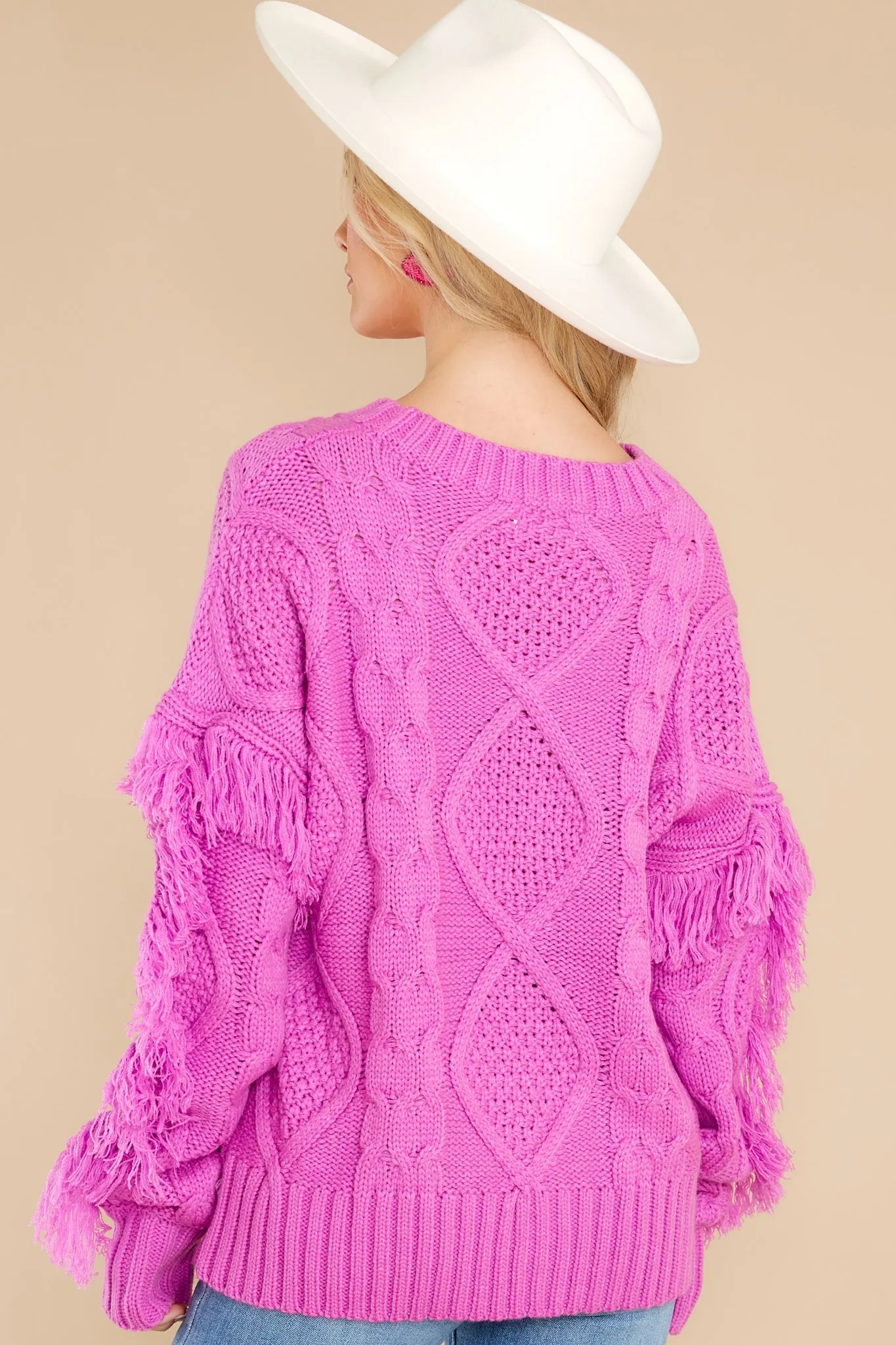 Keep Them Coming Fuchsia Sweater