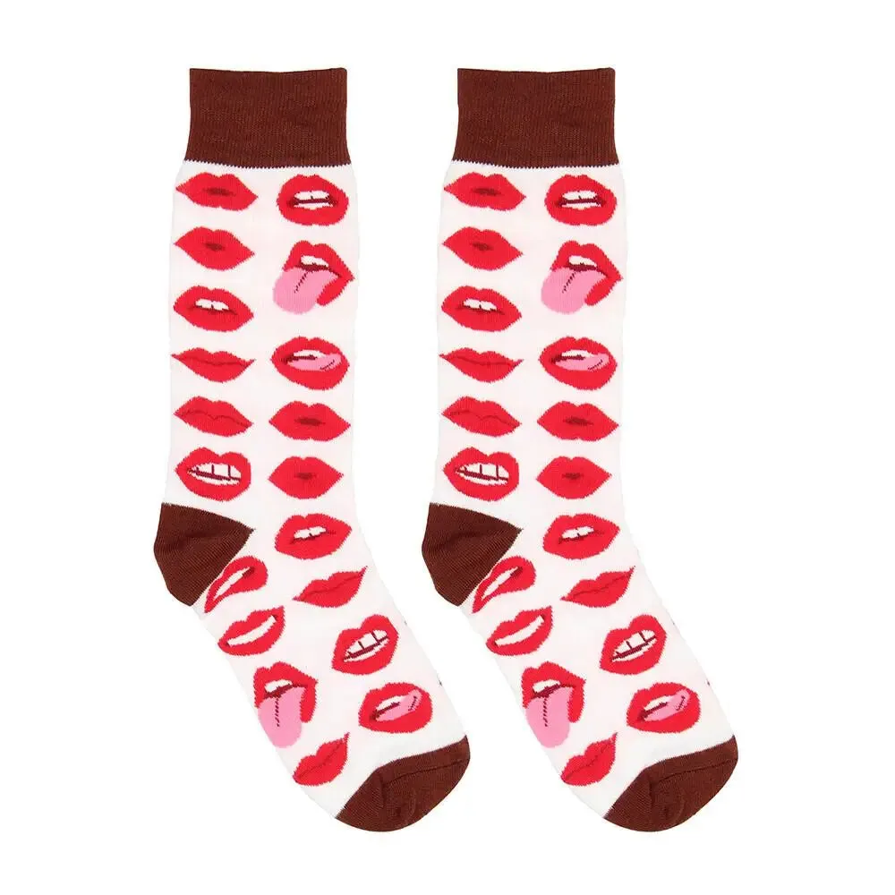 Kinky Minky Red Lip Love Sexy Socks Size 36 to 41