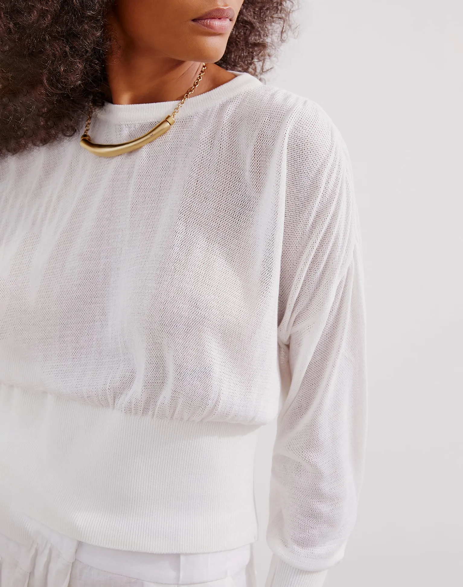 Knit Eliza Blouse - Off White