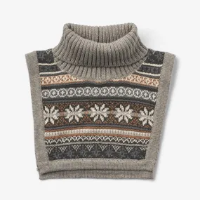 Knitted Neckwarmer Lorenz - warm grey melange