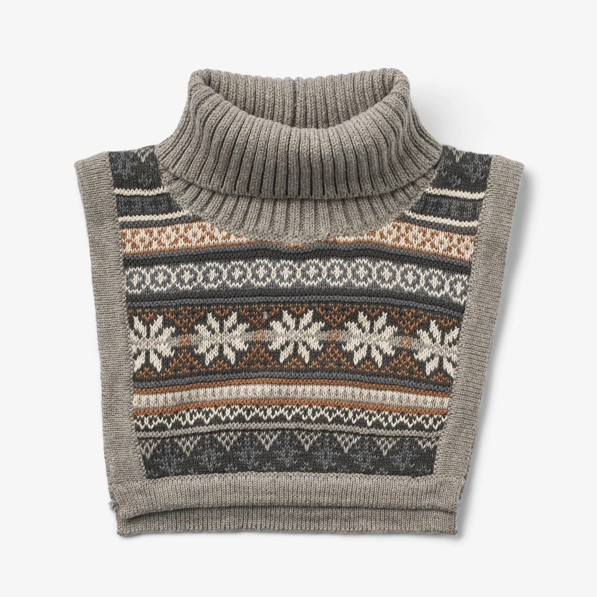 Knitted Neckwarmer Lorenz - warm grey melange