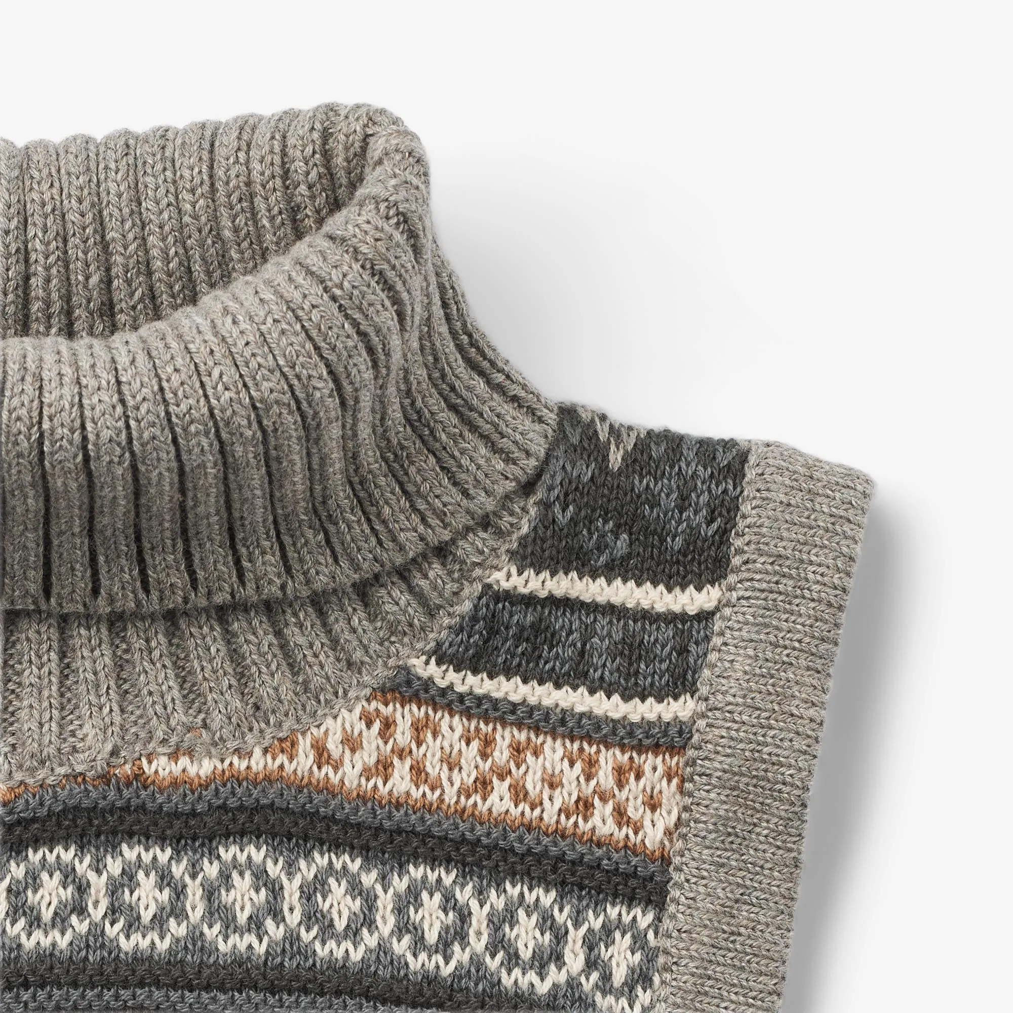 Knitted Neckwarmer Lorenz - warm grey melange