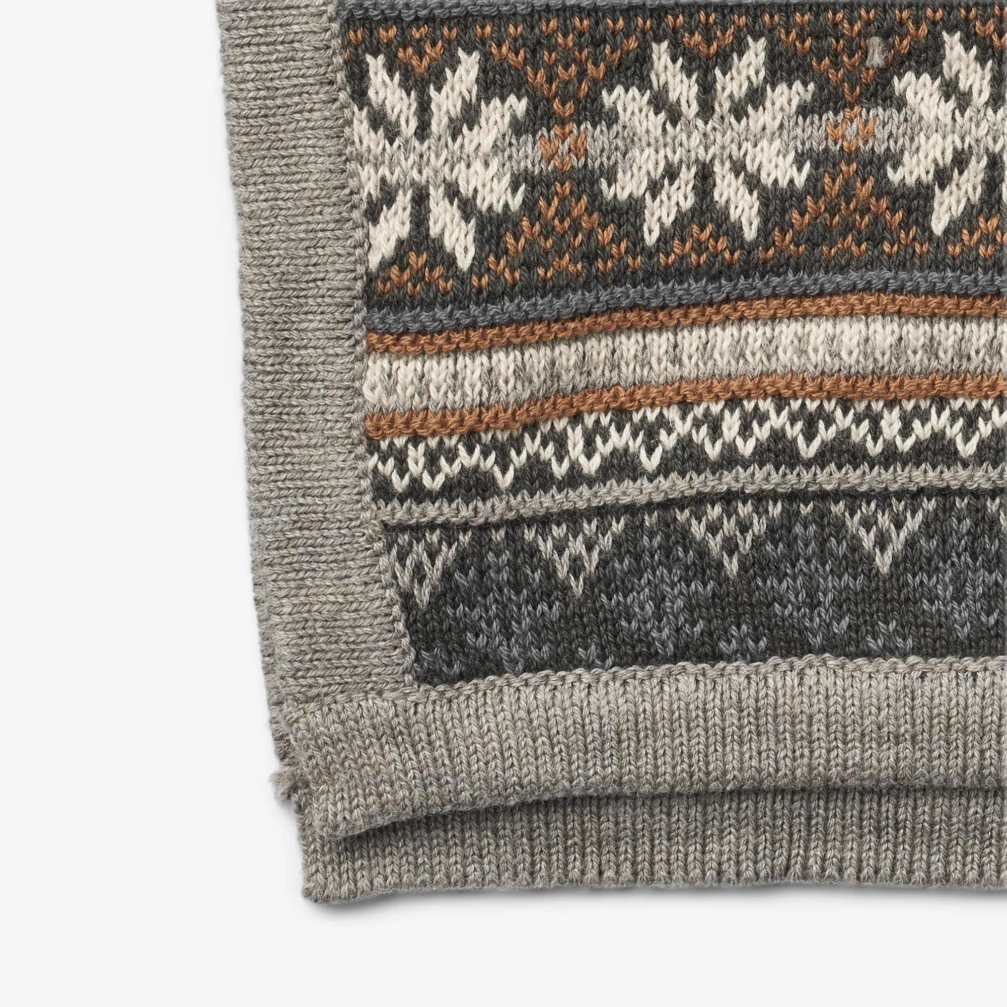 Knitted Neckwarmer Lorenz - warm grey melange