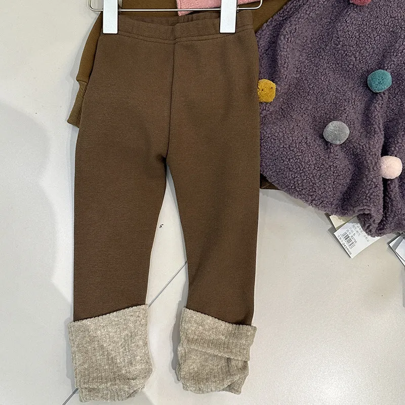 Korean version of girls 2023 autumn and winter lazy wind rabbit cartoon knitted sweater versatile foreign leggings sweet suit