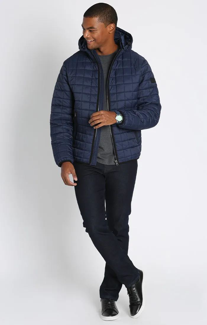 Light Quilted Hooded Puffer Jacket