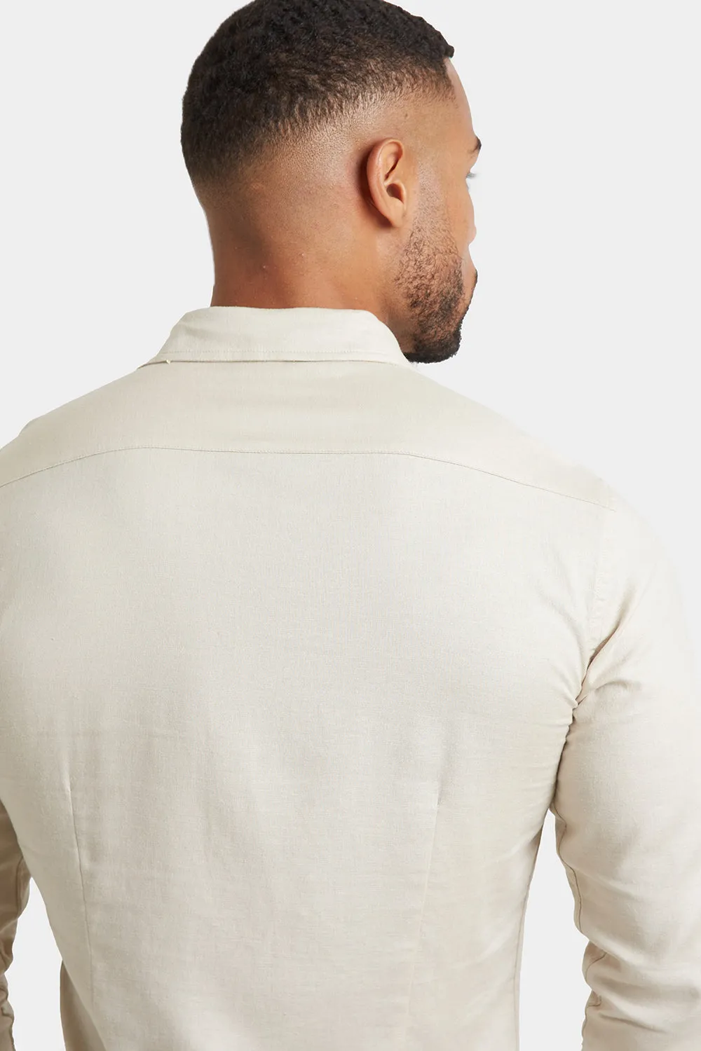 Linen Blend Shirt in Stone