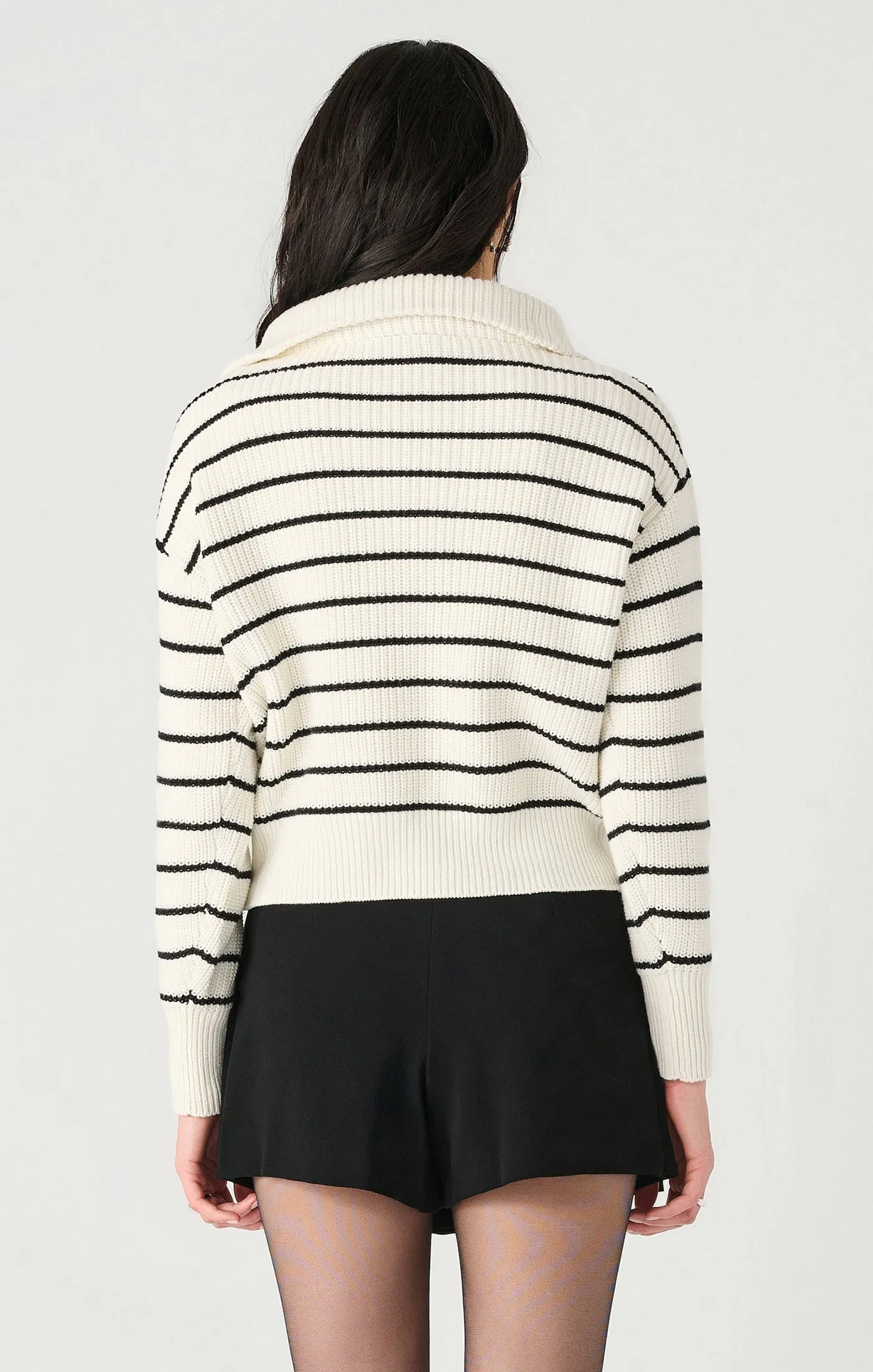 Ls Half Zip Textured Sweater