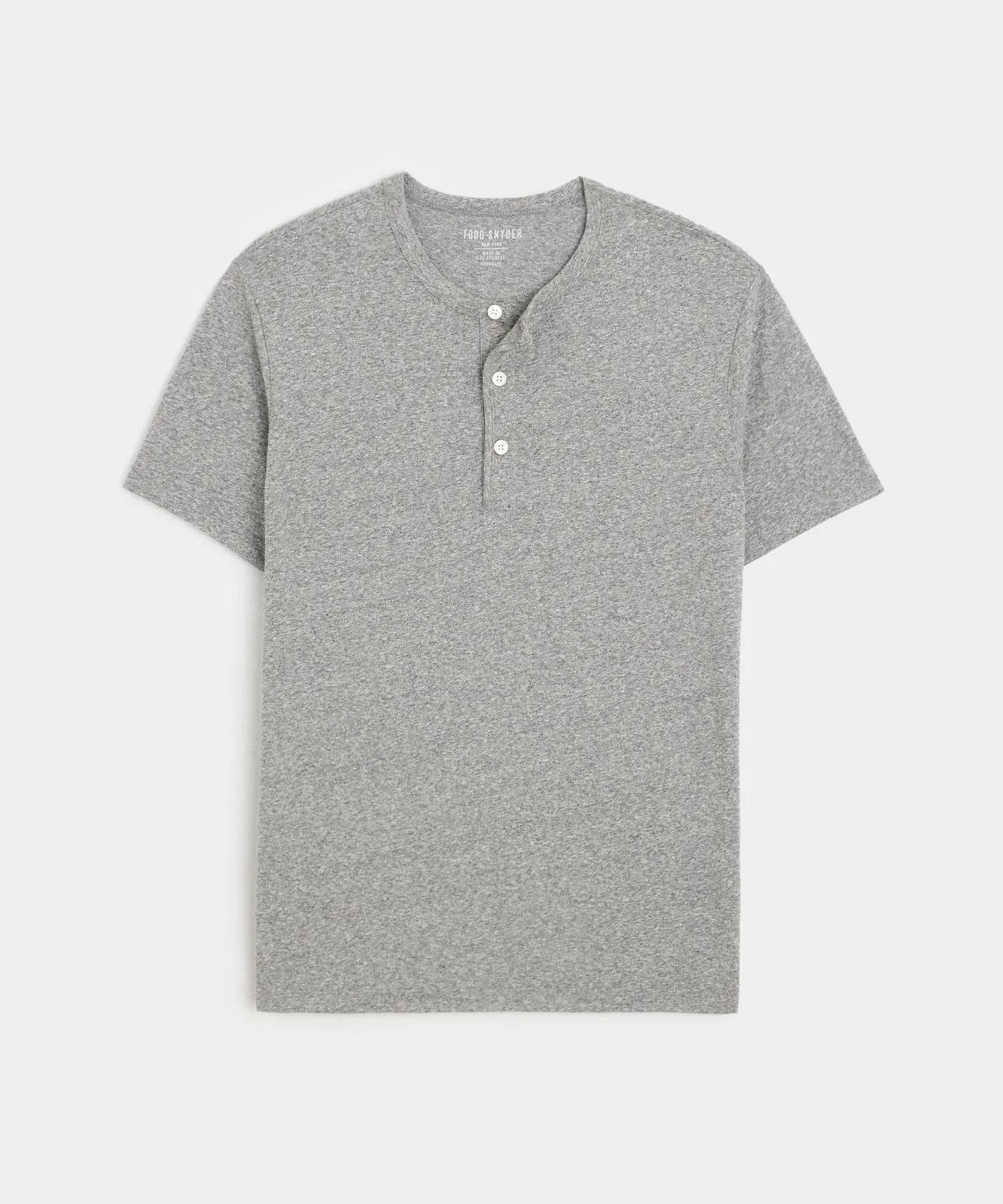 Made in L.A. Premium Jersey Henley in Grey Heather