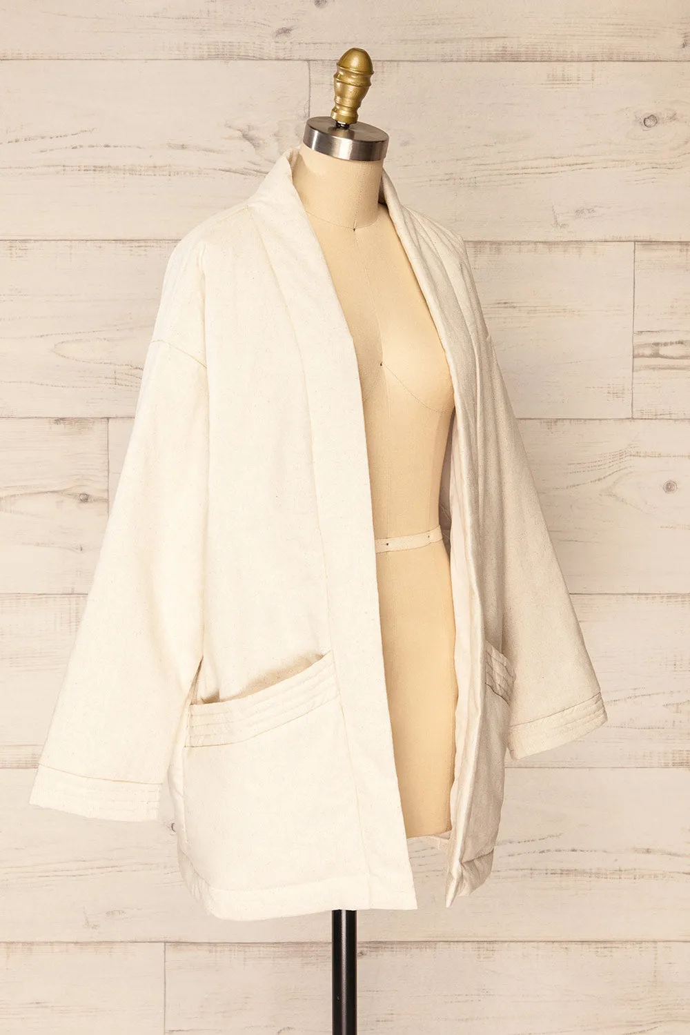 Madrid | Ivory Kimono Jacket