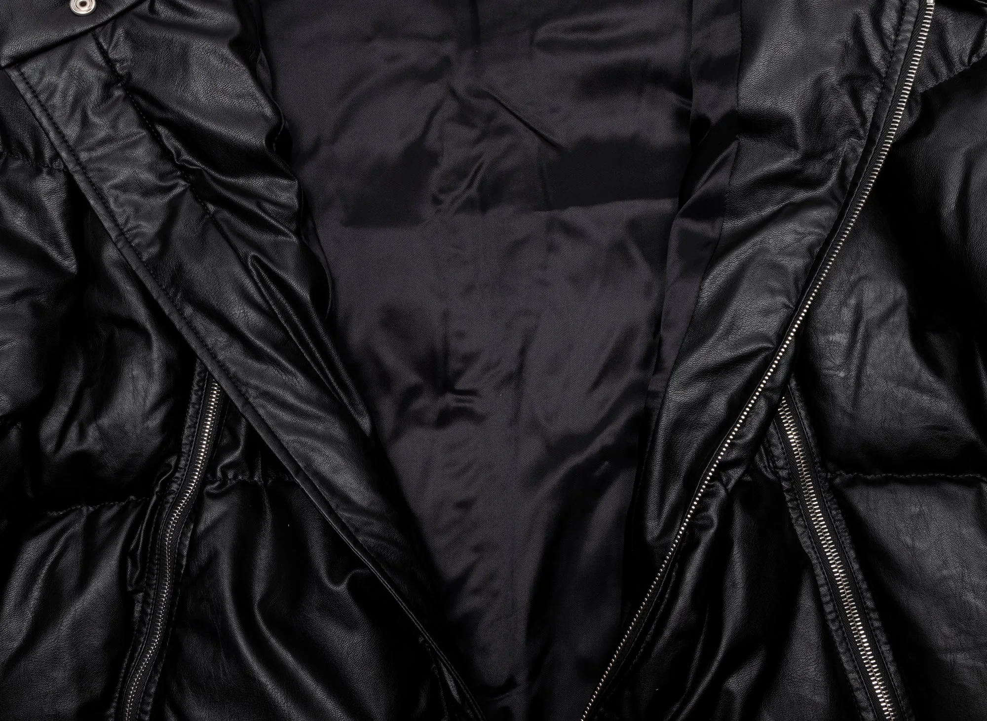 Maison Margiela MM6 Leather Zip Puffer Jacket