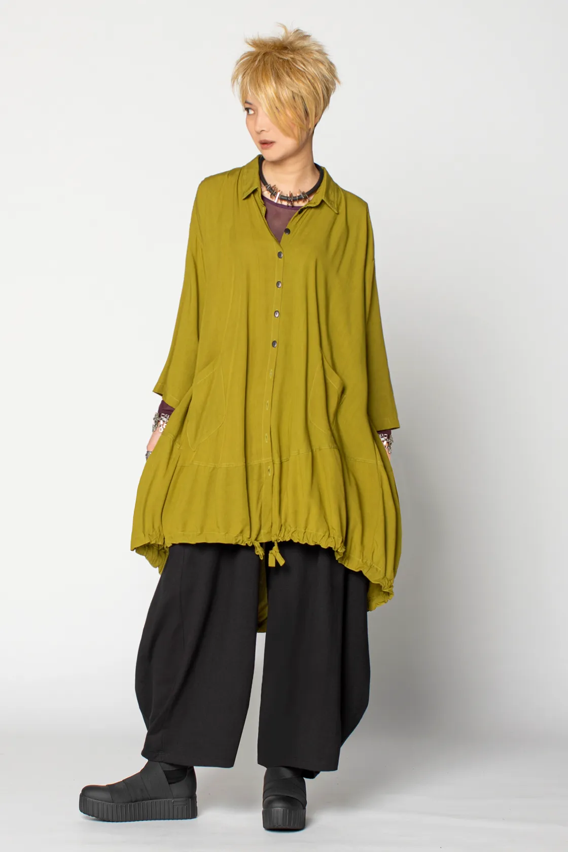 Marin Shirt in Green Chartreuse Boston