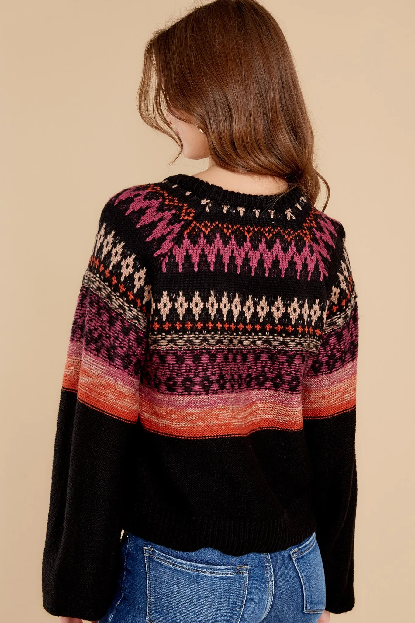 Melaina Black Multi Sweater