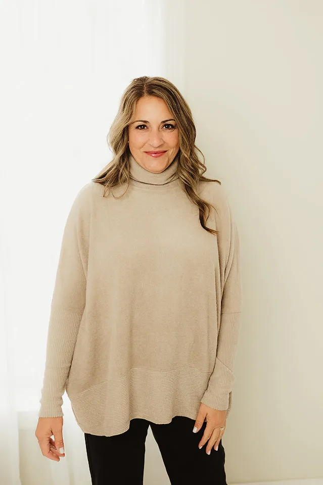 Melange Turtleneck Sweater