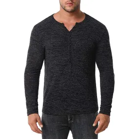 Men Casual Soft Cotton Waffle Knit Soft Sweater