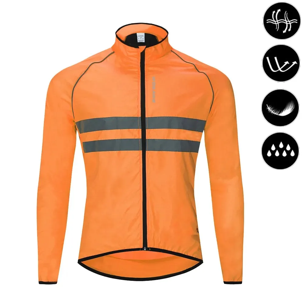 Men Cycling Windbreaker MTB Bicycle Long Sleeve Coat Water Resistant Outdoor Sport Jersey Bike Jacket Cycling Clothing