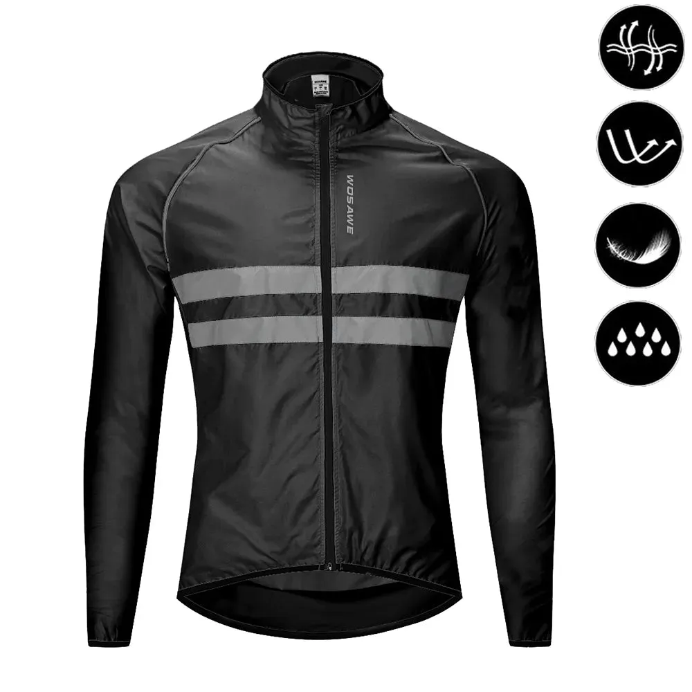 Men Cycling Windbreaker MTB Bicycle Long Sleeve Coat Water Resistant Outdoor Sport Jersey Bike Jacket Cycling Clothing