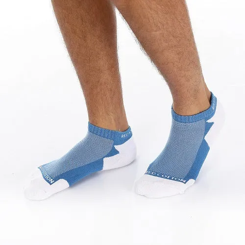 Men Plain Mid Calf Socket Socks - Blue