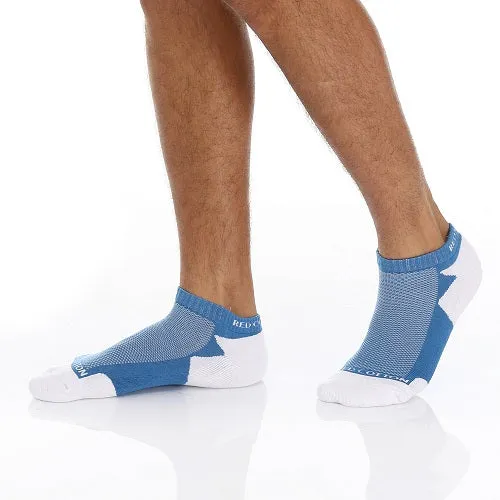 Men Plain Mid Calf Socket Socks - Blue