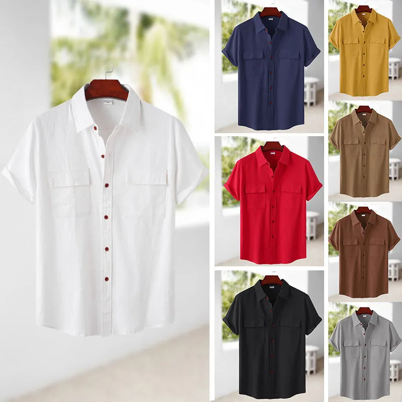 Men's Linen Short Sleeve Shirt