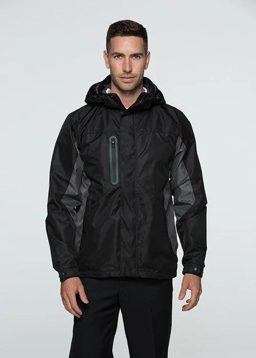 Mens Sheffield Waterproof Jacket - Black/Grey