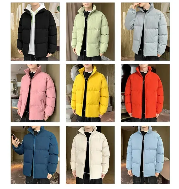 Men's Thicken Warm Parka Jacket - Stylish Winter Mens Stand Collar Jackets