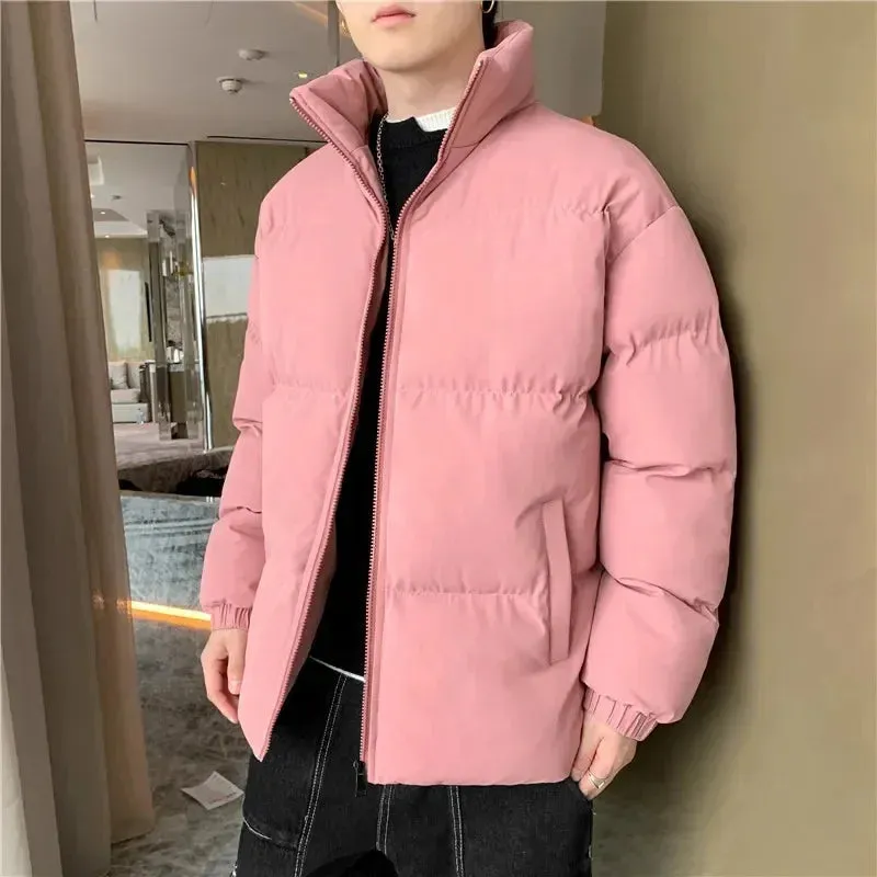 Men's Thicken Warm Parka Jacket - Stylish Winter Mens Stand Collar Jackets