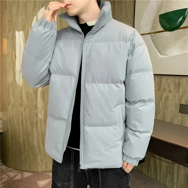 Men's Thicken Warm Parka Jacket - Stylish Winter Mens Stand Collar Jackets