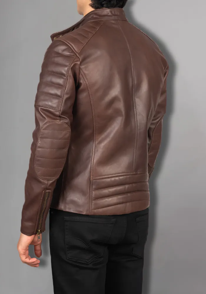 Mens Vintage Biker Leather Jacket