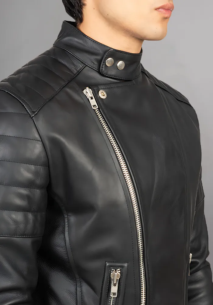 Mens Vintage Biker Leather Jacket