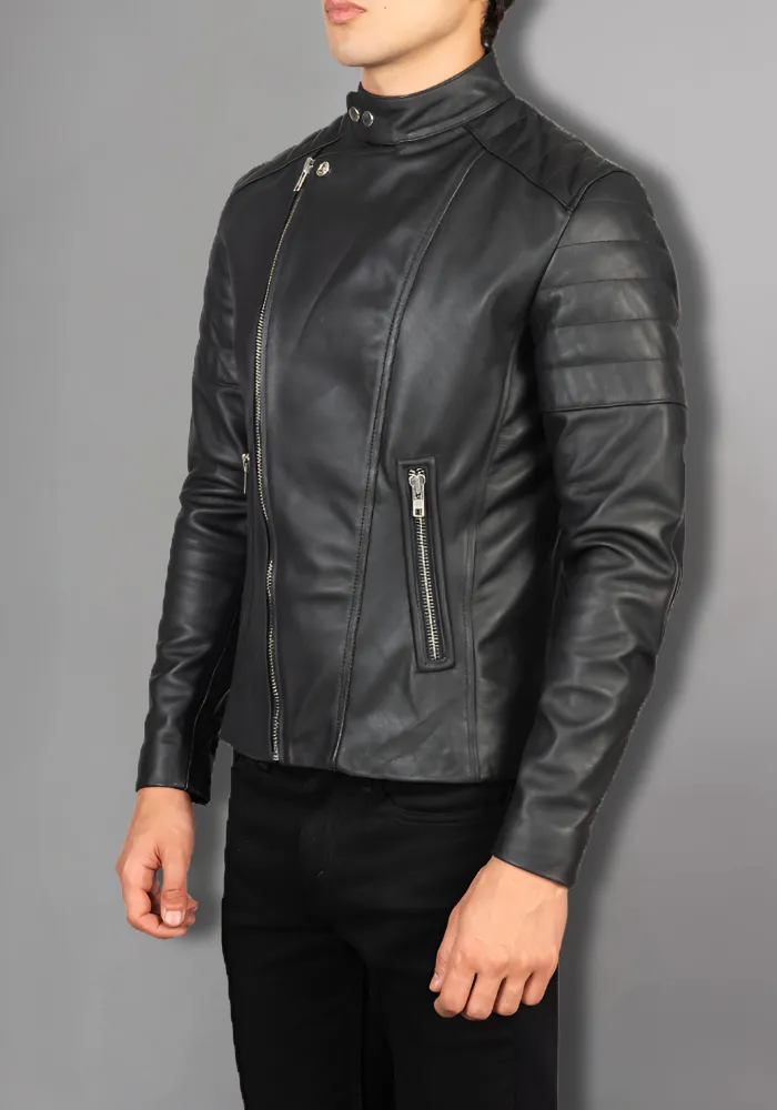 Mens Vintage Biker Leather Jacket