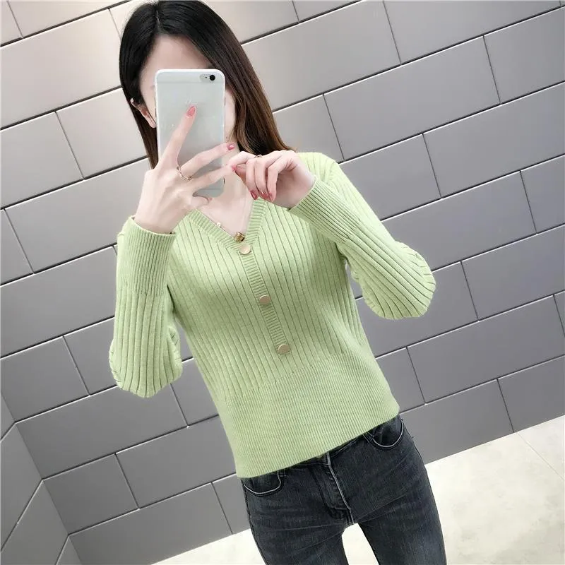 METAVERSMALL Popular Korean inner slim-fit top knitted sweater 2023 autumn and winter Japanese and Korean style casual foreign style bottoming sweater women