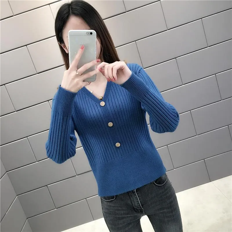 METAVERSMALL Popular Korean inner slim-fit top knitted sweater 2023 autumn and winter Japanese and Korean style casual foreign style bottoming sweater women