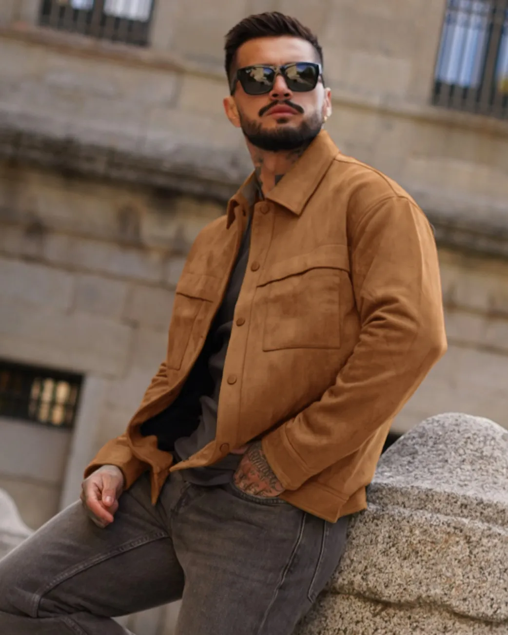 Metro Suede Utility Jacket